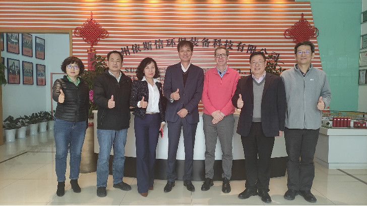 苏州外企协会领导和友达光电郭总一行莅临依斯倍环保参观指导